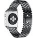 Curea iUni compatibila cu Apple Watch 1/2/3/4/5/6/7, 38mm, Jewelry, Otel Inoxidabil, Black