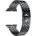 Curea iUni compatibila cu Apple Watch 1/2/3/4/5/6/7, 38mm, Jewelry, Otel Inoxidabil, Black